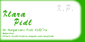 klara pidl business card